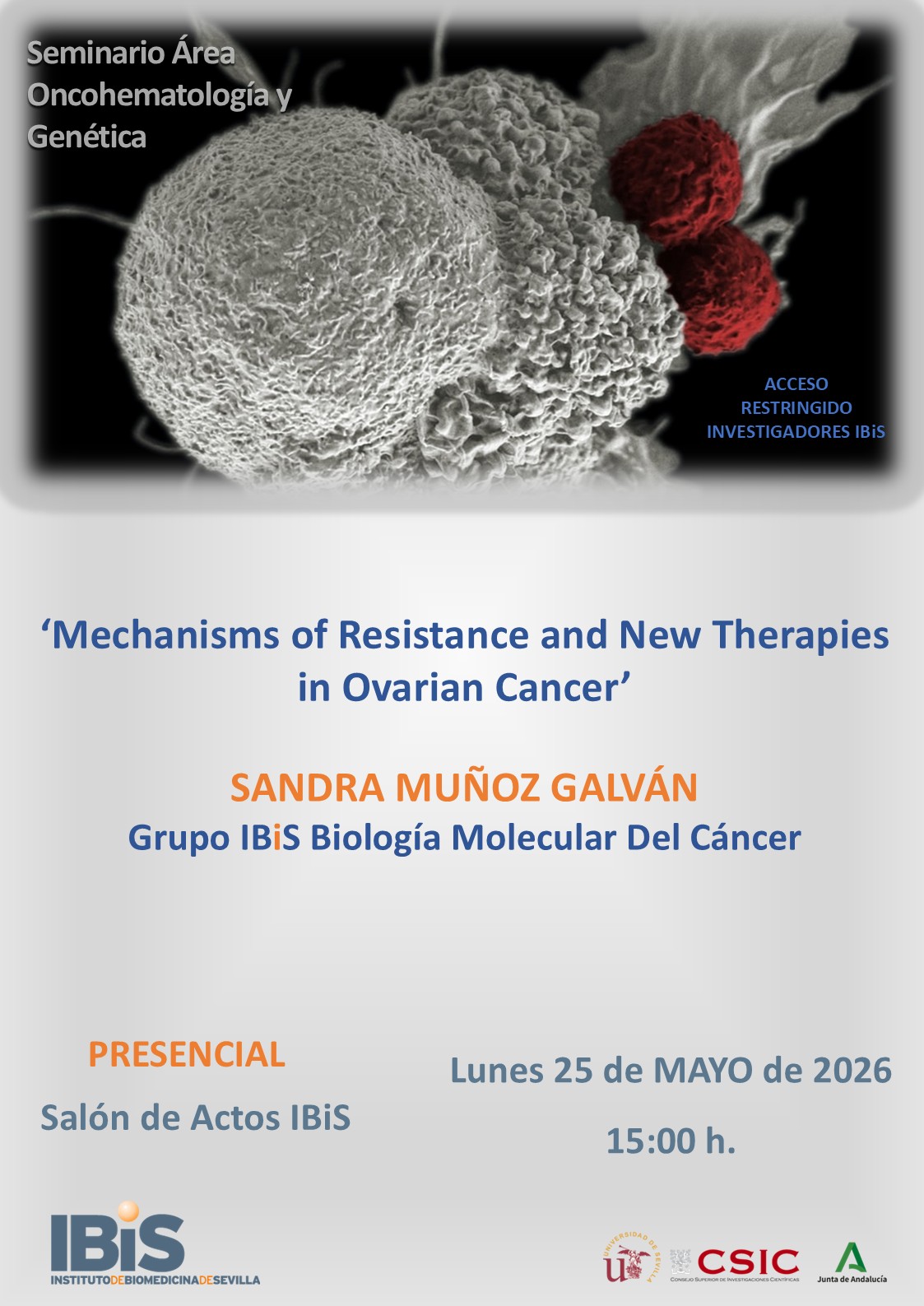 Poster: Mechanisms of Resistance and New Therapies in Ovarian Cancer
