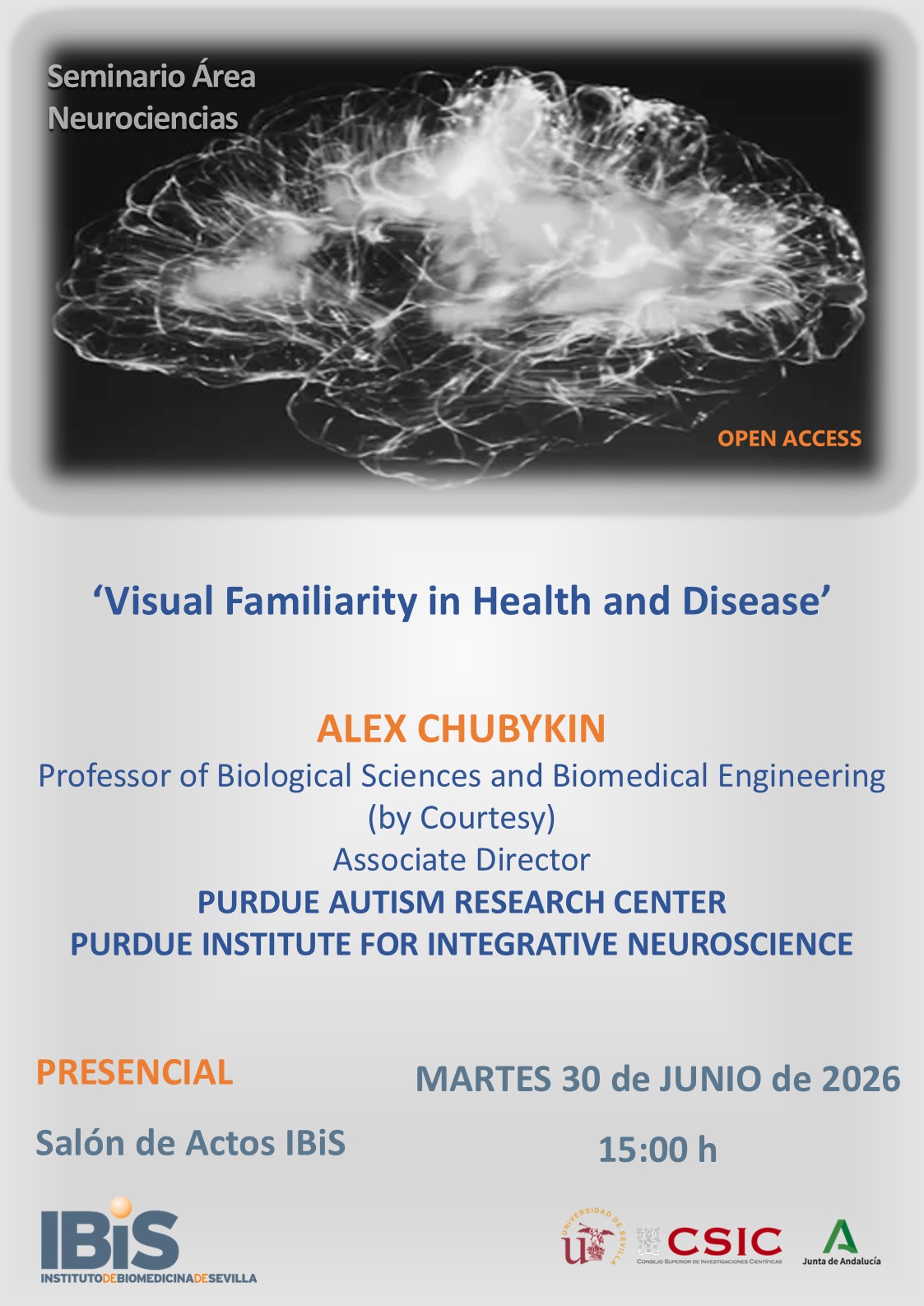 Poster: Visual Familiarity in Health and Disease
