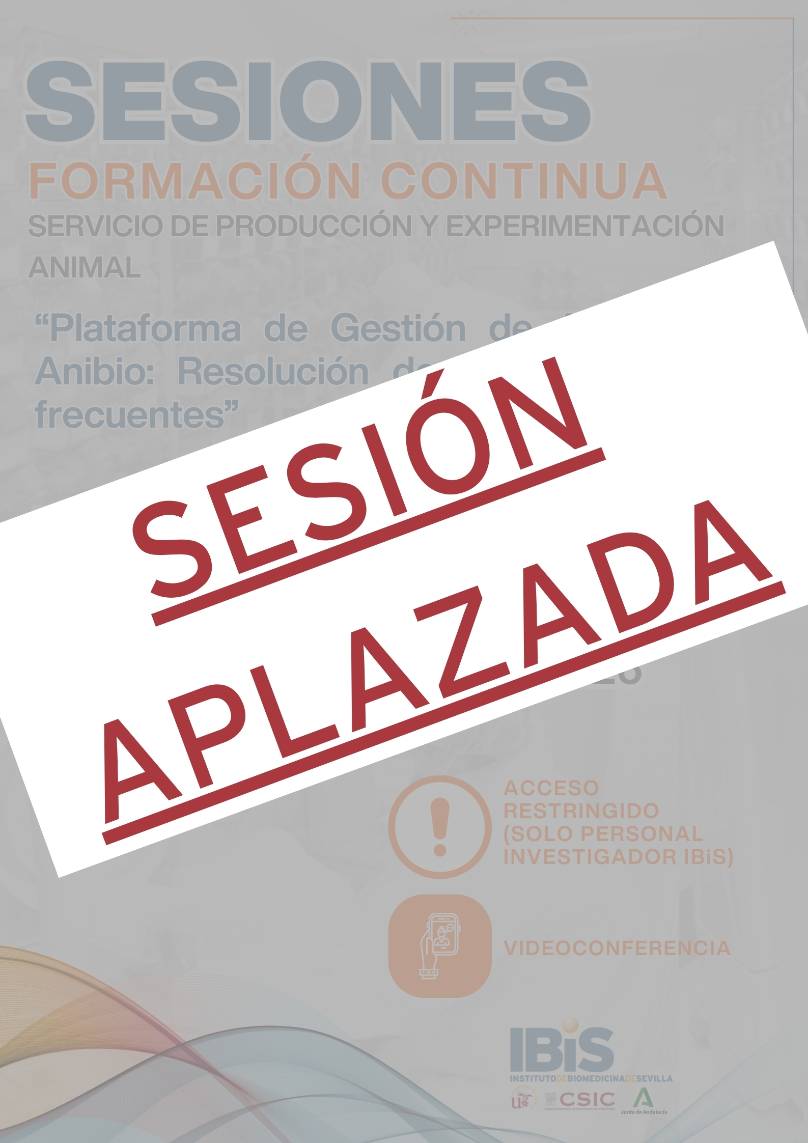 Poster: ¡APLAZADA! Plataforma de Gestión de Animalario Anibio: Resolución de problemas más frecuentes