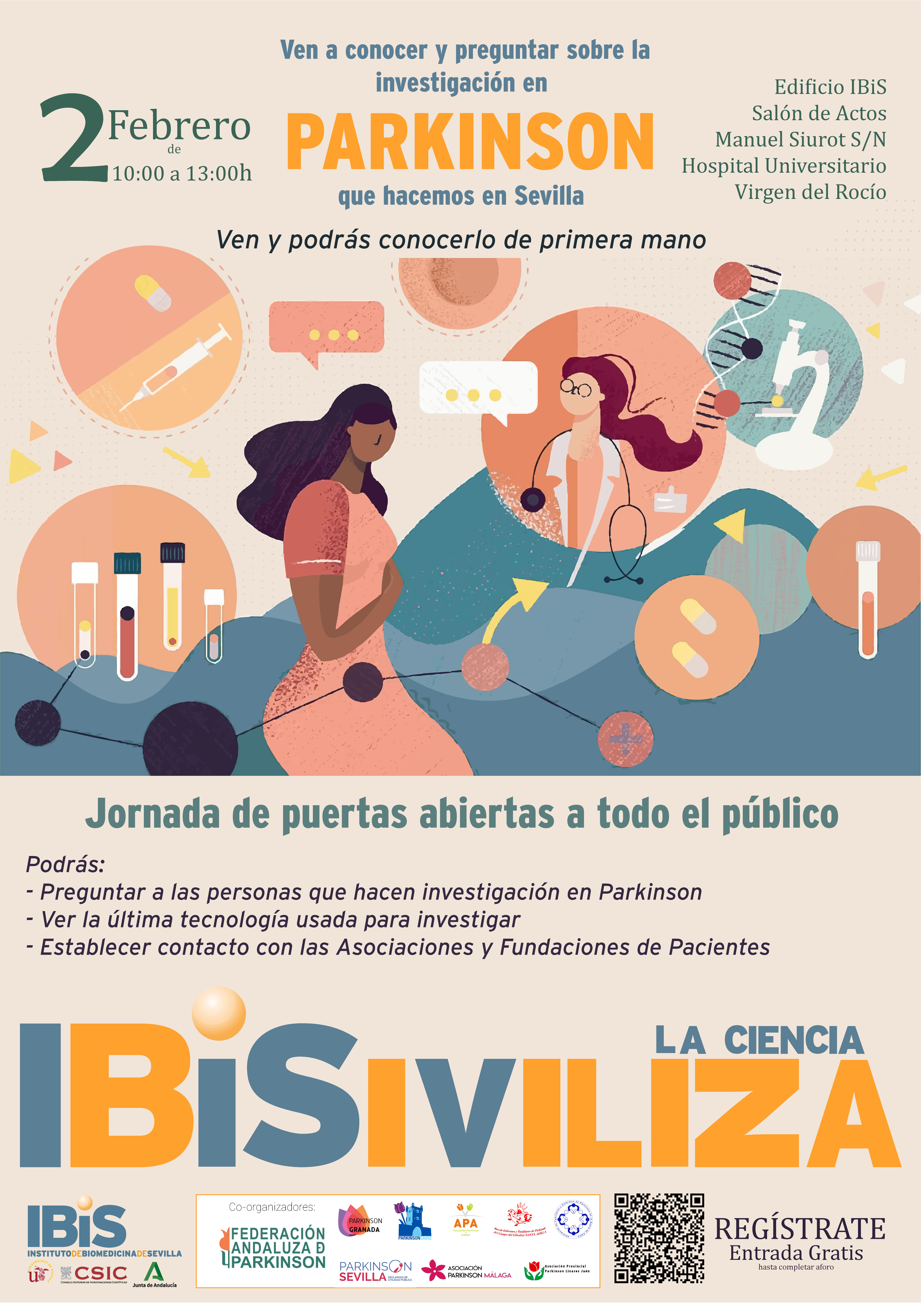 Poster: IBiSiviliza la Ciencia - Jornada sobre el PARKINSON